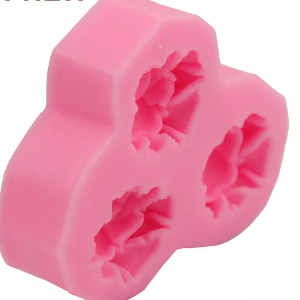 Silicone Roses Mold 3 Cavities - Picture 7 of 16